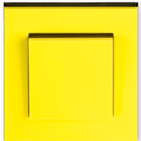 Рамка ABB Levit Жёлтый / Дымчатый чёрный 1 пост 2CHH015010A6064 3901H-A05010 64W