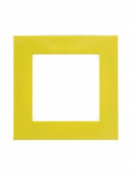 Рамка ABB Levit Жёлтый / Дымчатый чёрный 1 пост 2CHH015010A6064 3901H-A05010 64W