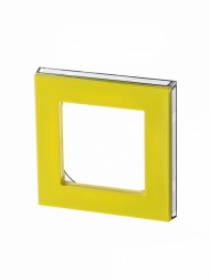 Рамка ABB Levit Жёлтый / Дымчатый чёрный 1 пост 2CHH015010A6064 3901H-A05010 64W