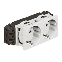 Розетка Legrand Mosaic 4 модуля 2Х2к+З немецкий стандарт 077602