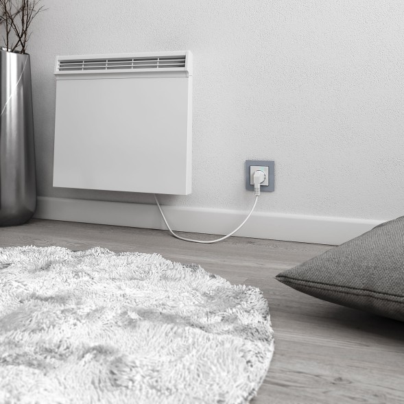 Умная  встраиваемая розетка с заземлением с защитными шторками (белый) Werkel W1171601