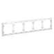Рамка пластиковая VOLTUM S70 на 5 постов, (белый матовый)
