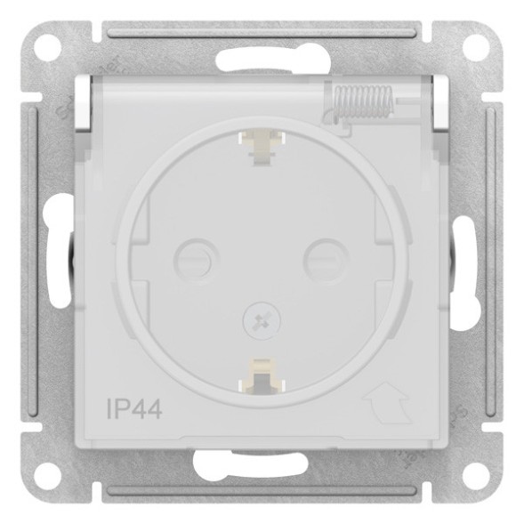 РОЗЕТКА с заз.со шт.с крышк, 16А, IP44, механизм, быстрозажим. клем., БЕЛЫЙ Schneider Electric Art Gallery GAL440146S