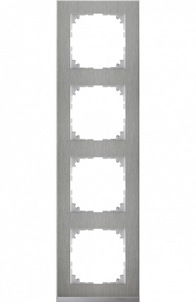 Рамка Merten M-Pure Decor Нержавеющая сталь / Алюминий 4 поста MTN4040-3646