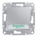 Кнопочный выключатель Schneider Electric Sedna алюминий с надписью подсветкой SDN1700460