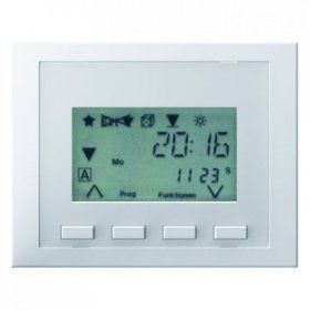 Таймер RolloТec "Комфорт" Berker K.1 полярная белизна с блеском с дисплеем 17747009
