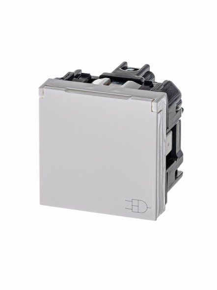 Розетка ABB Zenit альпийский белый SCHUKO с заземлением с крышкой со шторками 16А / 250В 2CLA228810N1101 N2288.1 BL