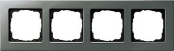 Рамка Gira E22 Сталь 4-постовая 0214202
