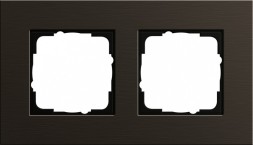 Рамка Gira Esprit Коричневый / Алюминий 2 поста 0212127
