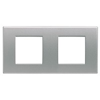 N4802/2AL LivingLight Рамка на 2+2 модуля алюминий Bticino