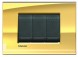 Рамка Bticino LivingLight Квадрат Золото 3 модуля LNA4803OA