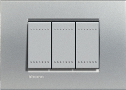 Рамка Bticino LivingLight Квадрат Алюминий двухмодульная LNA4802TE