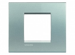 Рамка Bticino LivingLight Квадрат Алюминий двухмодульная LNA4802TE
