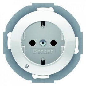 Штепсельная розетка Berker R.1 Полярная белизна SCHUKO 41092089