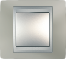 Рамка Schneider Electric Unica Top Никель / Алюминий 1 пост MGU66.002.039