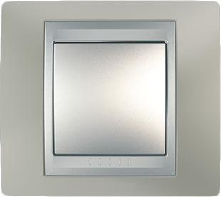 Рамка Schneider Electric Unica Top Никель / Алюминий 1 пост MGU66.002.039