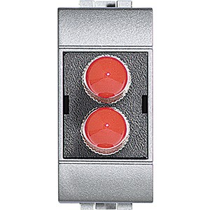 Сдвоенный разъём Bticino LivingLight Air Алюминий для оптоволоконной линии - кабельное гнездо SТ - дуплекс NT4268ST