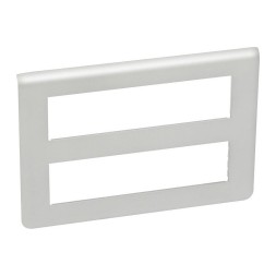 Рамка Legrand Mosaic Алюминий 2х8-модульная 079337