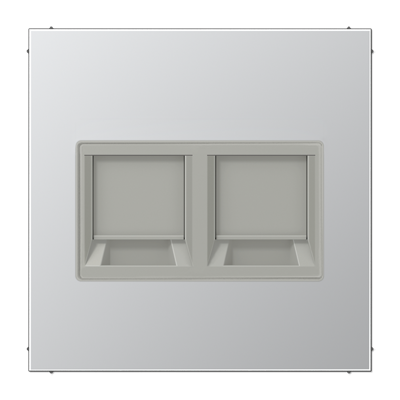 Крышка Jung LS серия алюминий для модульных гнёзд Avaya (AT&amp;T) AL1969-2AT