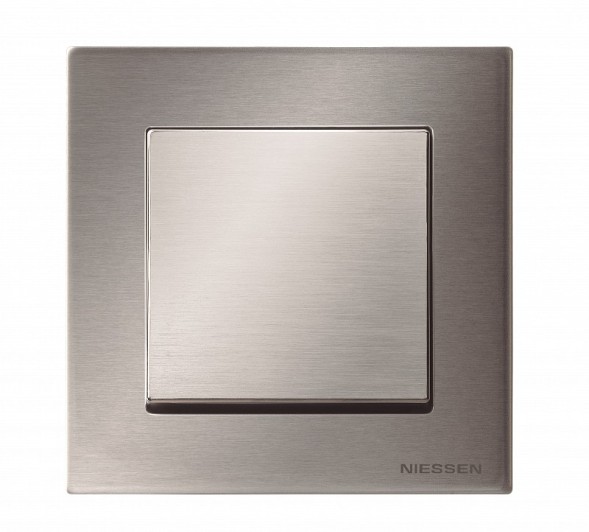 Рамка ABB Sky Нержавеющая сталь 1 пост 2CLA857100A1401 8571 AI