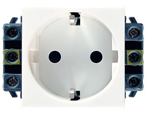 Розетка Legrand Mosaic 2 модуля 2к+З немецкий стандарт 077601