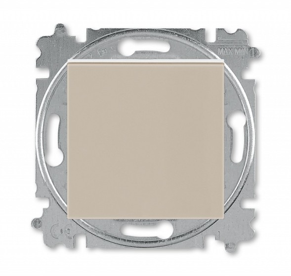 Переключатель ABB Levit кофе макиато / белый перекрёстный одноклавишный 2CHH590745A6018 3559H-A07445 18W