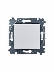 Выключатель ABB Levit белый / дымчатый чёрный кнопочный одноклавишный 2CHH599145A6062 3559H-A91445 62W