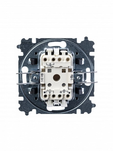 Выключатель ABB Levit белый / дымчатый чёрный кнопочный одноклавишный 2CHH599145A6062 3559H-A91445 62W