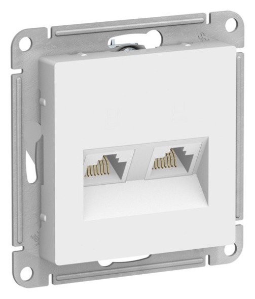 РОЗЕТКА двойная компьютерная RJ45+RJ45, кат. 5е, механизм, ЛОТОС Schneider Electric Art Gallery GAL001385