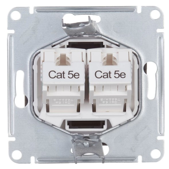 РОЗЕТКА двойная компьютерная RJ45+RJ45, кат. 5е, механизм, ЛОТОС Schneider Electric Art Gallery GAL001385