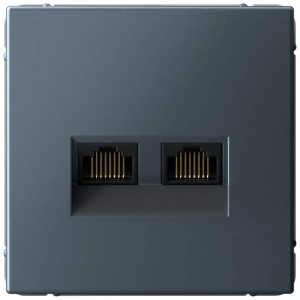 Розетка информационная RJ45 двойная категория 6a (Грифель) Schneider Electric Systeme Art Gallery GAL000788