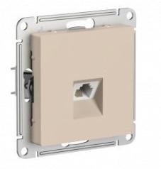 ATN001281 Atlasdesign РОЗЕТКА телефонная RJ11, механизм Песочный Schneider Electric