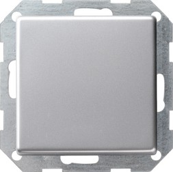Клавишный выключатель Gira E22 Алюминий с самовозвратом 10А/250В в сборе 0126203