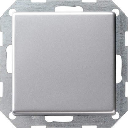 Клавишный выключатель Gira E22 Алюминий с самовозвратом 10А/250В в сборе 0126203