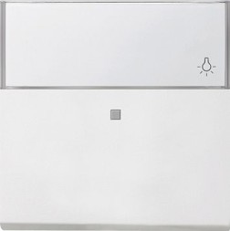 Одинарная клавиша Gira F100 Белый с полем для надписи и подсветкой 0670112