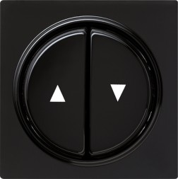 Двойная клавиша для жалюзи Gira S-color Черный со стрелками 029447