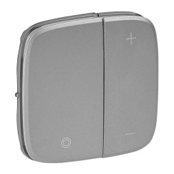 Лицевая панель Legrand Valena ALLURE Алюминий для кнопочного светорегулятора 752087