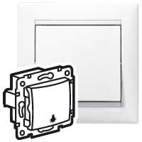 Выключатель кнопочный Legrand Valena 1-клавишный с символом &quot;лампа&quot; 774412