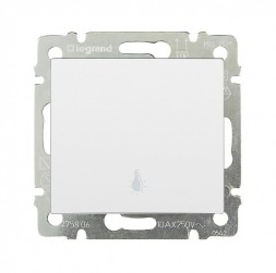 Выключатель кнопочный Legrand Valena 1-клавишный с символом &quot;лампа&quot; 774412