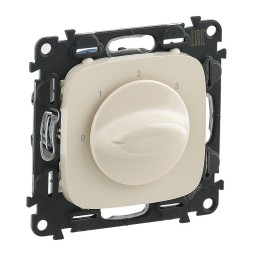 Выключатель вентилятора Legrand Valena ALLURE Слоновая кость 4-позиционный. С лицевой панелью. Винтовые зажимы 755176
