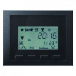 Таймер RolloТec "Комфорт" Berker K.1 антрацит матовый с дисплеем 17747006