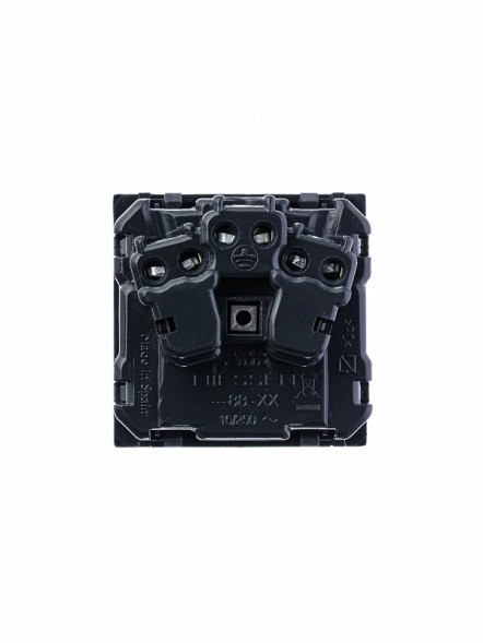 Розетка ABB Zenit антрацит SCHUKO с заземлением с крышкой со шторками 16А / 250В 2CLA228810N1801 N2288.1 AN