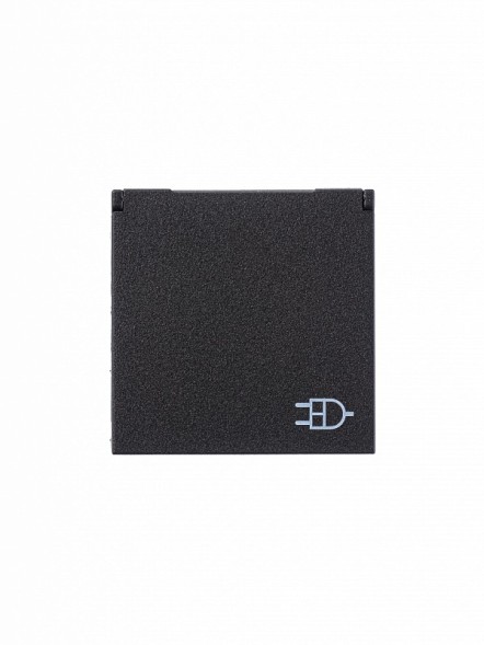 Розетка ABB Zenit антрацит SCHUKO с заземлением с крышкой со шторками 16А / 250В 2CLA228810N1801 N2288.1 AN