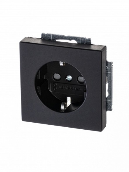 Розетка ABB Future чёрный бархат SCHUKO 16А 250В с защитными шторками 2CKA002013A5333 20 EUCKS-885