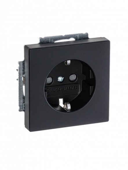 Розетка ABB Future чёрный бархат SCHUKO 16А 250В с защитными шторками 2CKA002013A5333 20 EUCKS-885