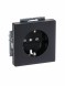 Розетка ABB Future чёрный бархат SCHUKO 16А 250В с защитными шторками 2CKA002013A5333 20 EUCKS-885