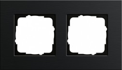 Рамка Gira Esprit Черный алюминий 2 поста 0212126