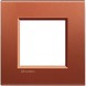 Рамка Bticino LivingLight Квадрат Красный шелк двухмодульная LNA4802RK