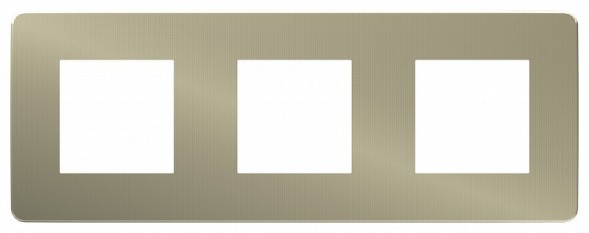 Рамка Schneider Electric Unica Studio Metal Бронза / Бежевый 3 поста NU280651