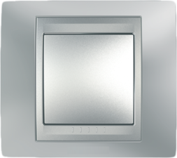 Рамка Schneider Electric Unica Top Хром матовый / Алюминий 1 пост MGU66.002.038